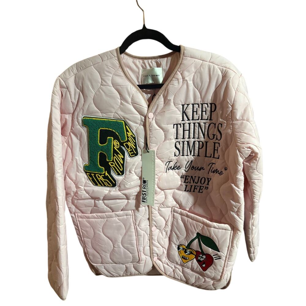 NEW SZ S - First Row Pink Packable Puffer